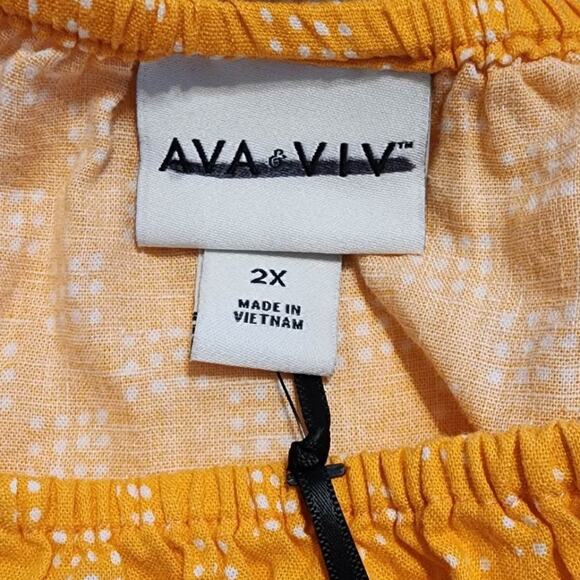 Ava & Viv Short Sleeve Cropped Top 2X NEW - Picture 3 of 3